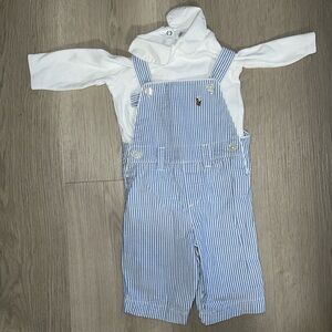 Baby Blue Ralph Laure Pen Stripe Jumper , Size 6 Months